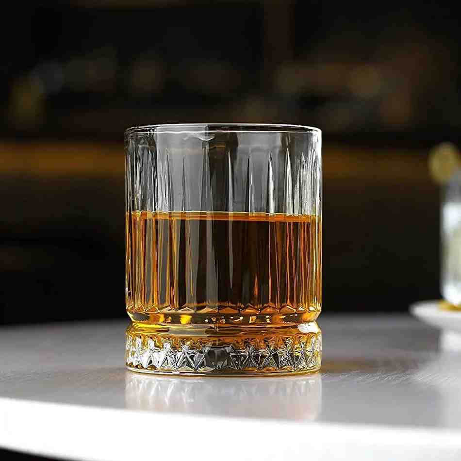 European Crystal Whiskey Glasses Set of 6 pcs- 355 ml Bar Glass