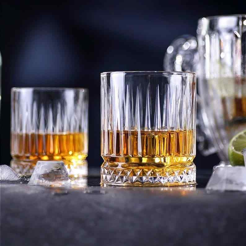 European Crystal Whiskey Glasses Set of 6 pcs- 355 ml Bar Glass