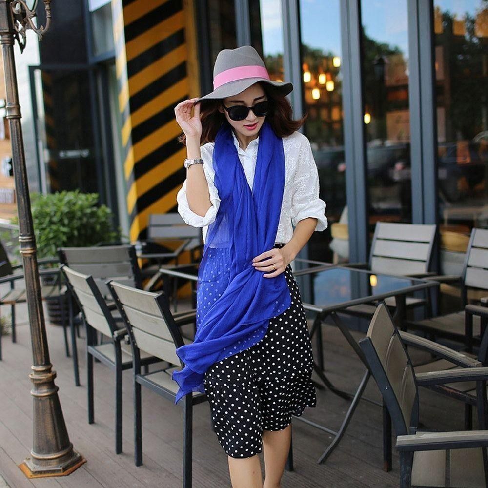 Pretty Vibes Blue Scarf | Light Weight