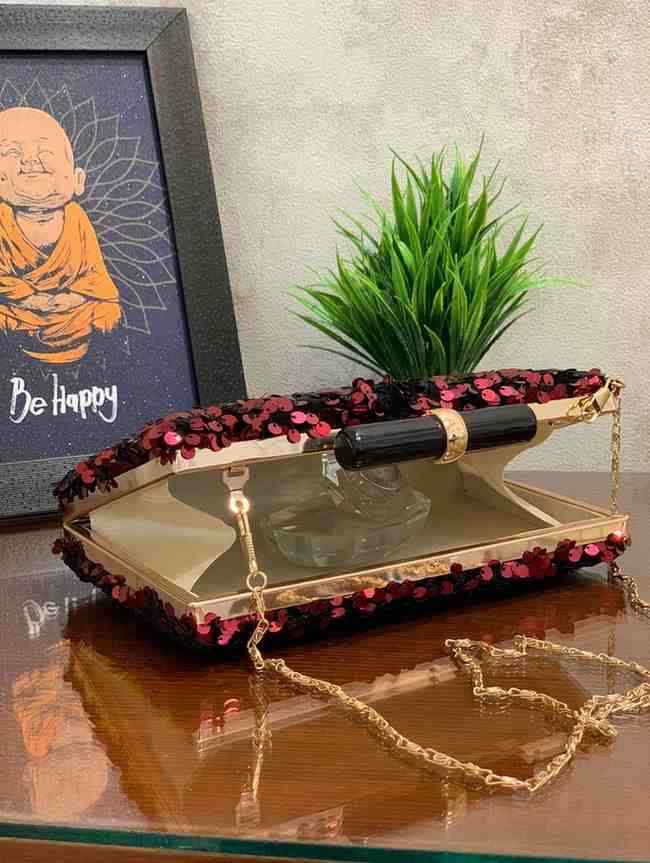 Shimmer Women Clutch Purse | Cross Body Bag | Designer Purse
