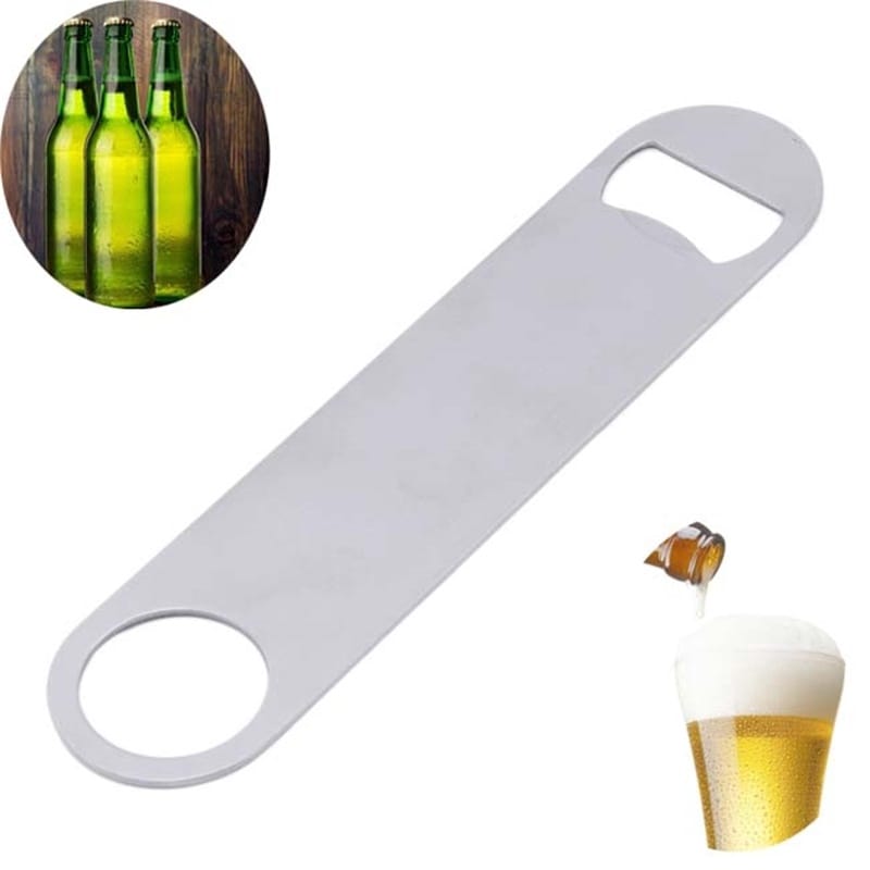 Flat Bottle Cap Opener Remover Stainless Steel