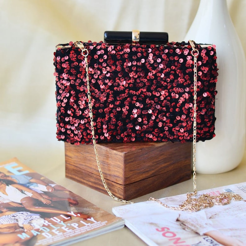 Shimmer Women Clutch Purse | Cross Body Bag | Designer Purse