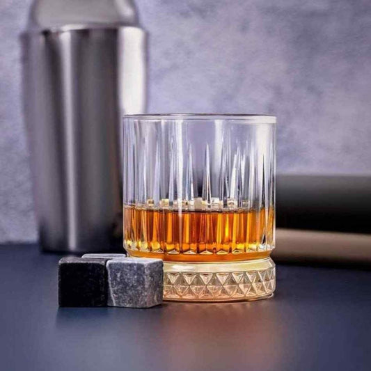 European Crystal Whiskey Glasses Set of 6 pcs- 355 ml Bar Glass