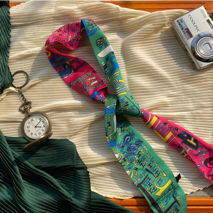 Green And Pink Cute Collar Scarve