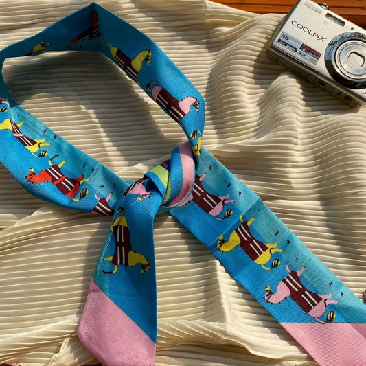 Blue and Pink Trendy Collar Scarve