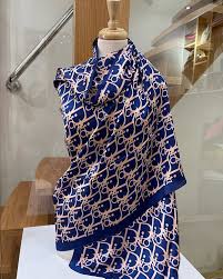 Royal Blue Designer Satin Silk Scarf